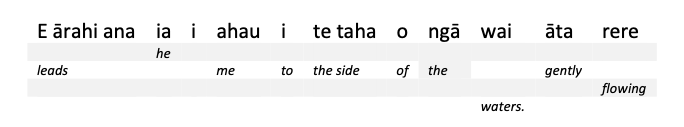 Interleaved Māori and English text