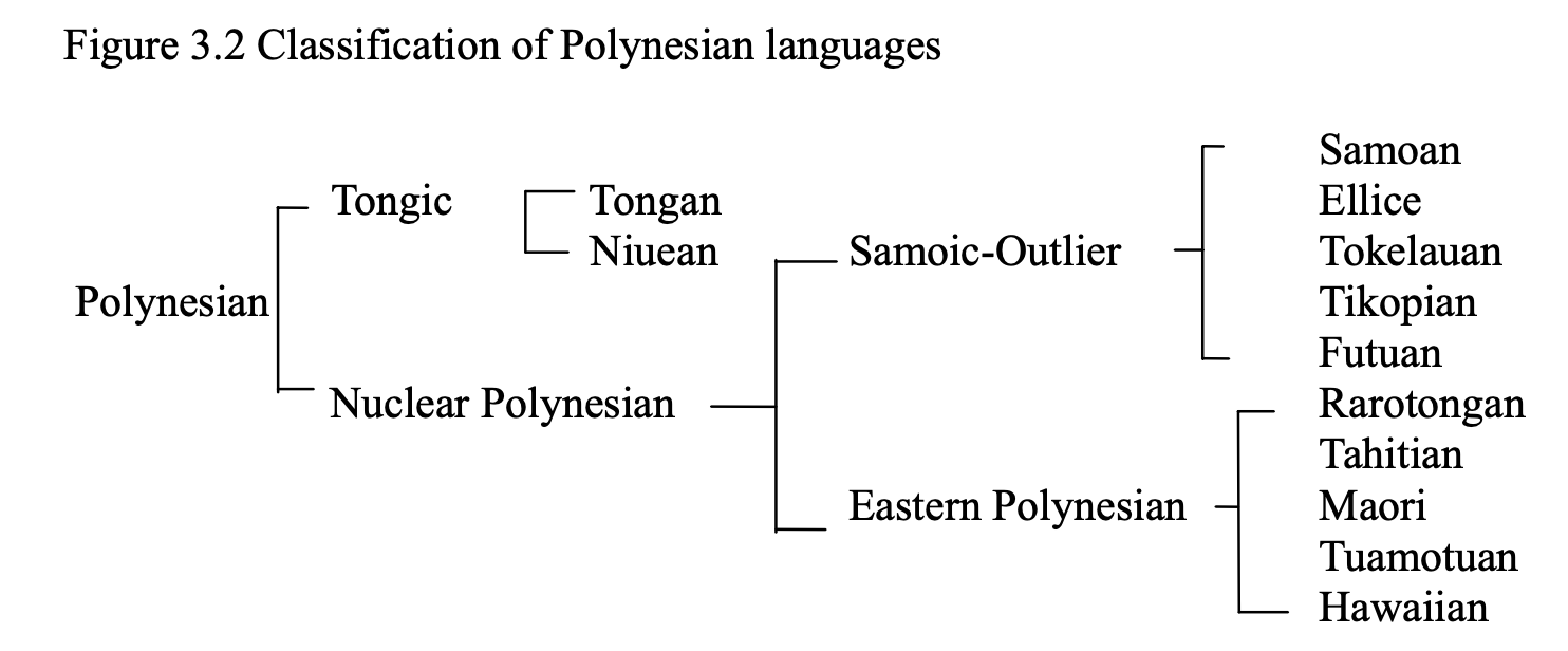 A family tree of the Austronesian languages.